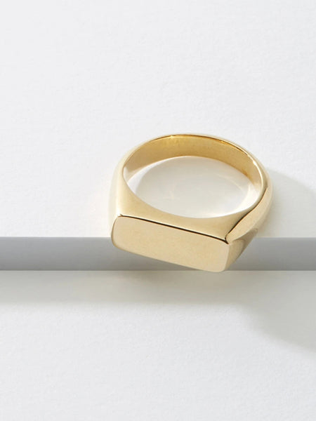 Simple Forms Rectangle Signet Ring