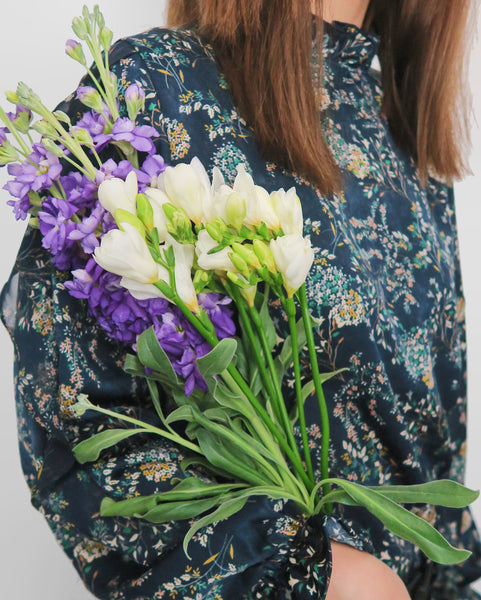 Floral Blouse - Navy | STYLEITNRY