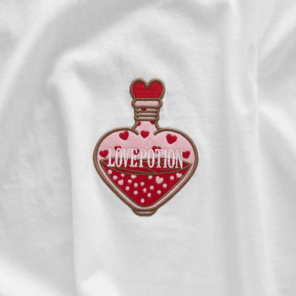 Love Portion Embroidered Tee - White | STYLEITNRY